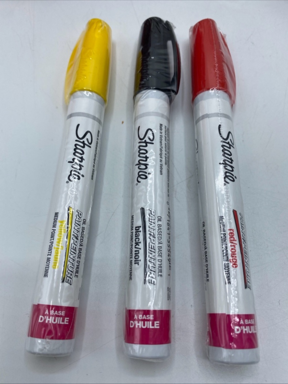 Sharpie Paint Marker Medium Point Pen Oil Based Yellow Black Red